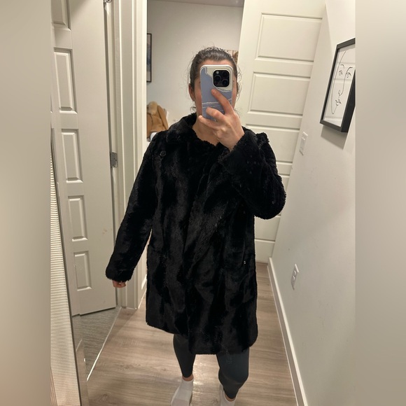 BB Dakota Women's Plush Black Teddy Jacket - Picture 4 of 12